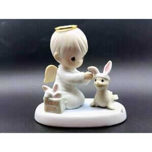 Precious Moments Angel with Bunny Figurine - 'Rabbit Ears'